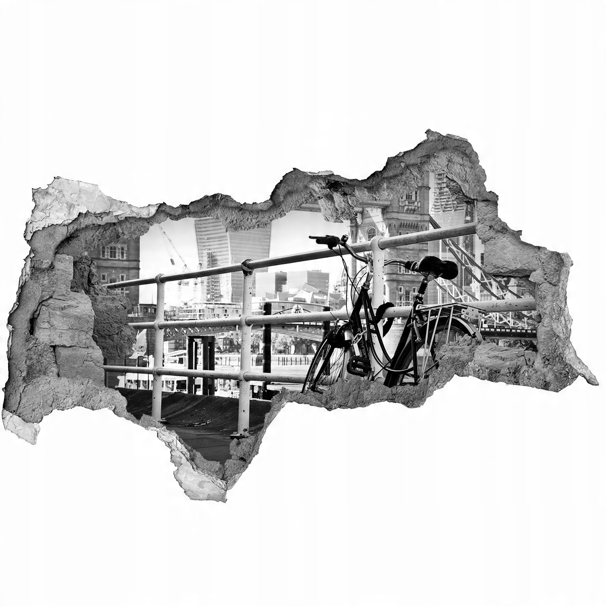 

Fototapeta dziura na ścianę 3d Rower w Londynie