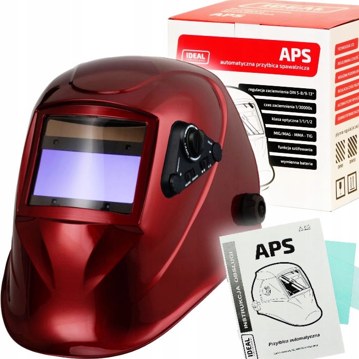 PRZYŁBICA SPAWALNICZA AUTOMATYCZNA TRUE COLOUR APS-858E RED IDEAL maska