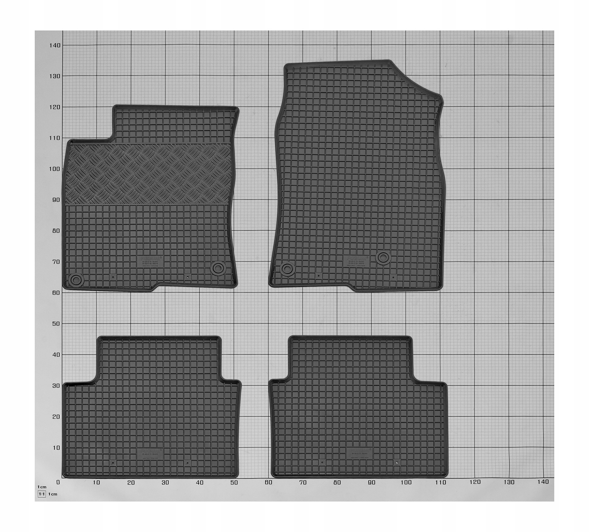 Zestaw dywaników do Honda Civic Hatchback od 2017 - dywaniki gumowe i mata Waga produktu z opakowaniem jednostkowym 8 kg