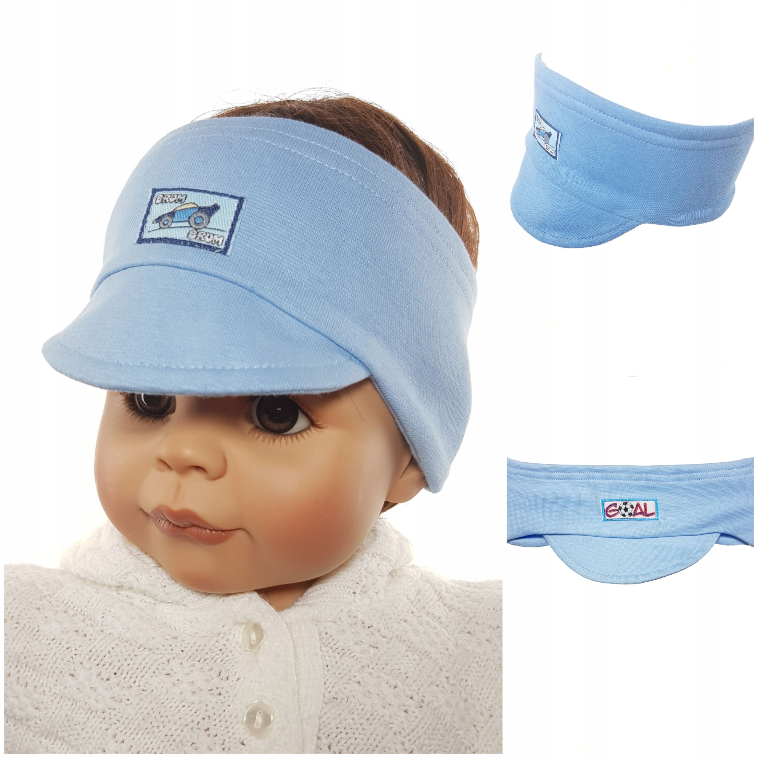 BOY'S HEADBAND WITH A VISOR, PROFILED FOR BOYS' EARS 3-12 M 11KOL Gender boys