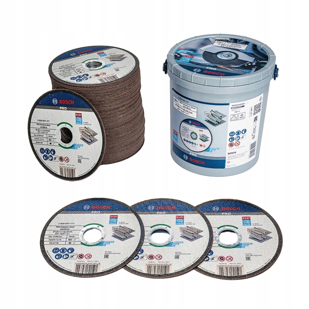 Kotouč na řezání kovu Bosch Pro 2608626113 125x1,0 Inox 100 Ks kbelík