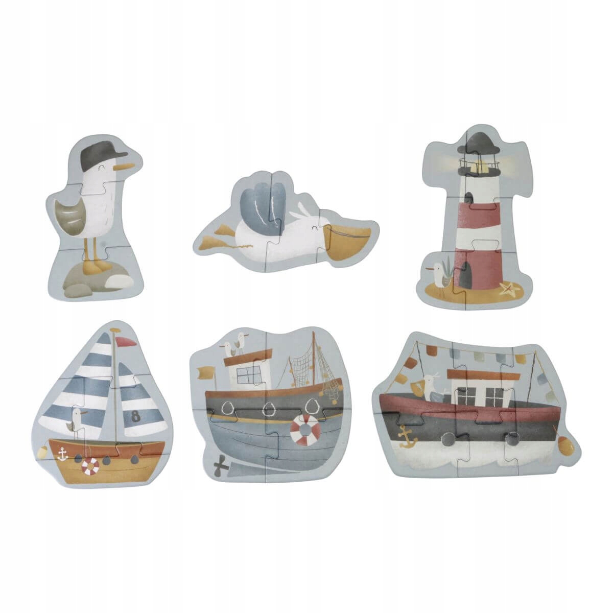 Puzzle 6 elementów Sailors Bay Little Dutch