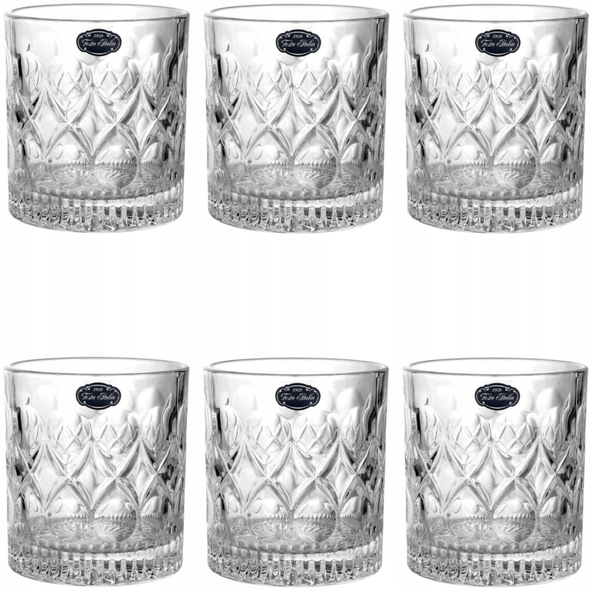 KOMPLET SZKLANEK 6SZT DO NAPOJÓW DRINKÓW WHISKEY SZKLANKA 300ML