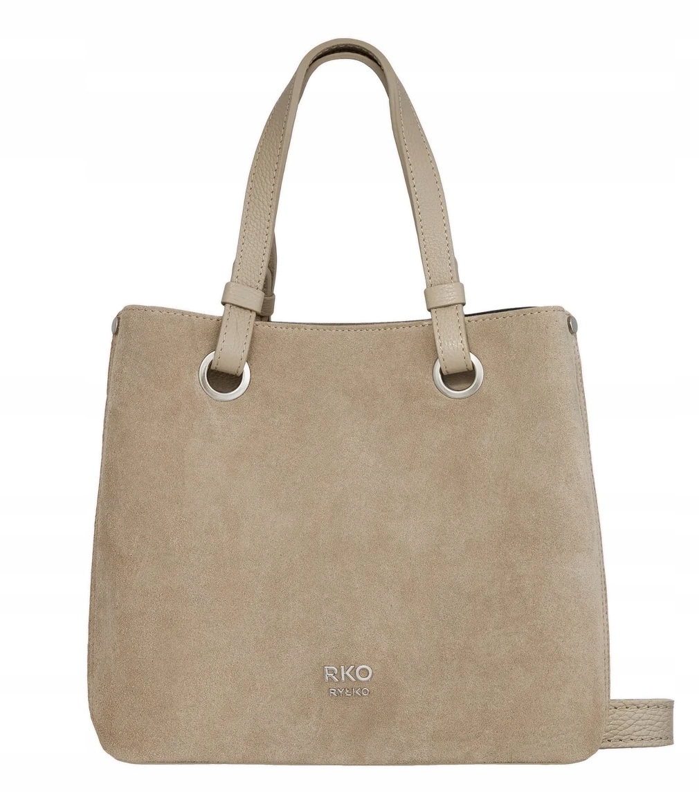 Béžová Dámská Kožená Kabelka, Elegantní, Módní, Přes Rameno, Ryłko