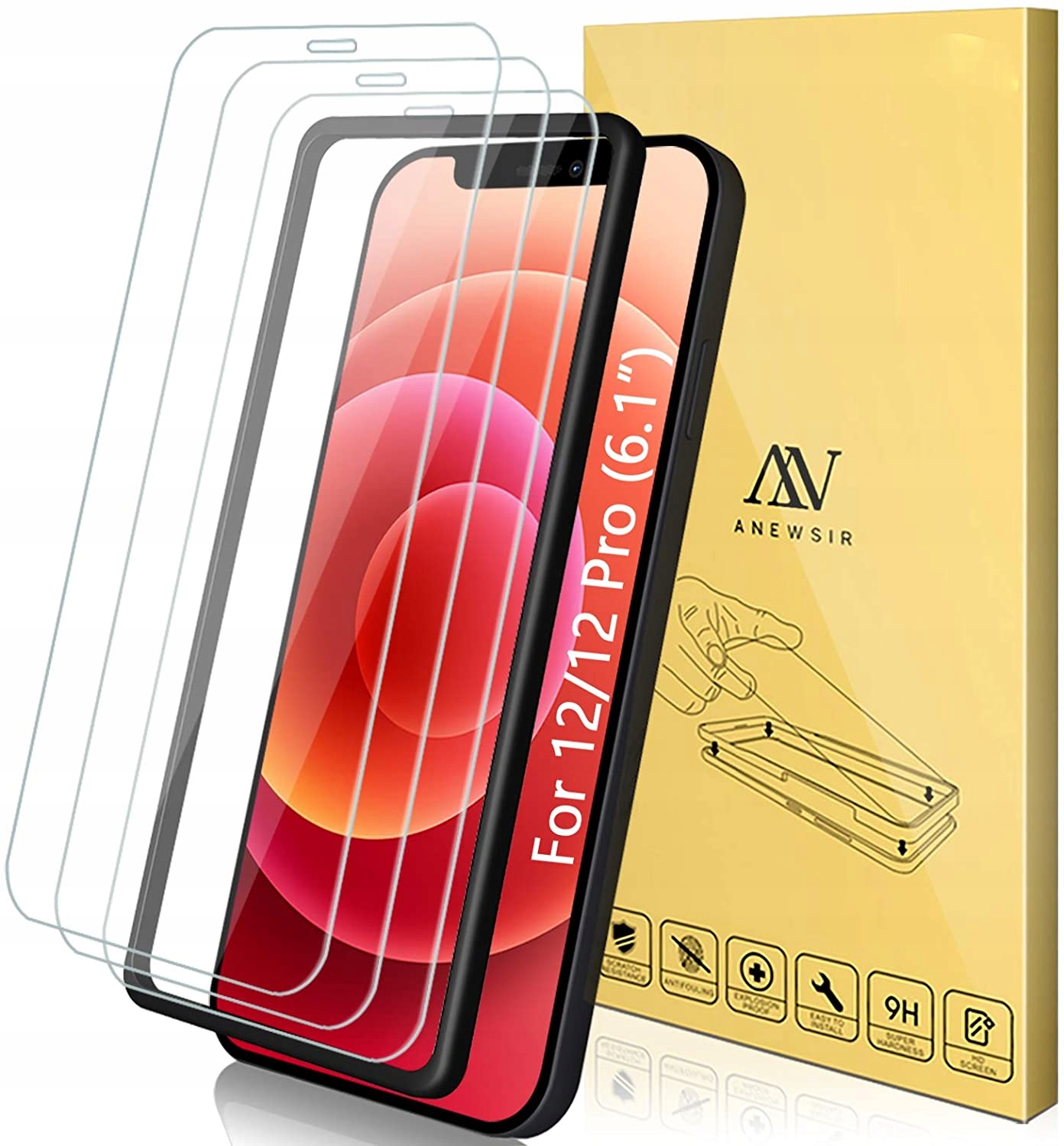 

Szkło hartowane 3x do iPhone 12 / 12 Pro 6,1''