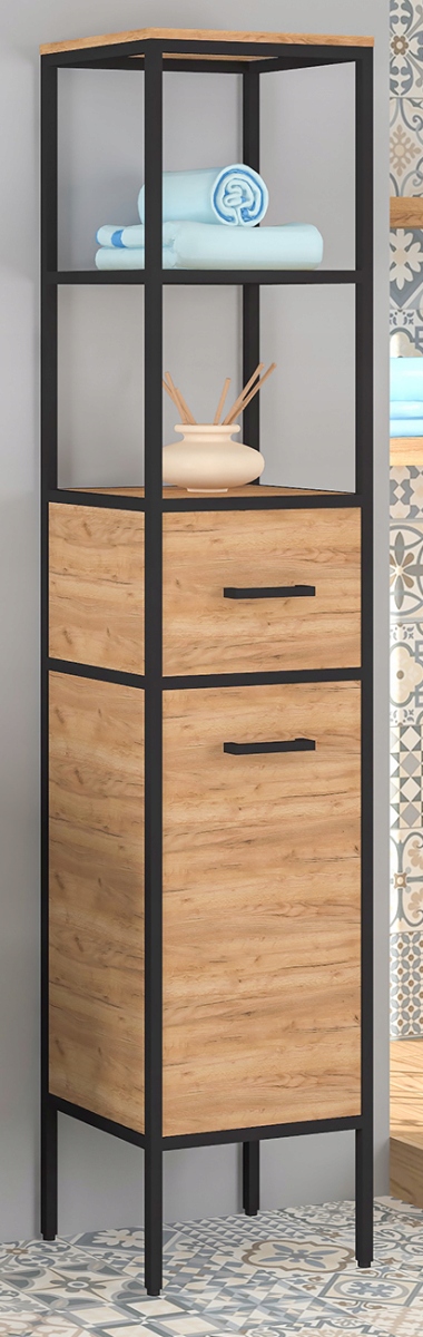 Słupek z szufladą i drzwiczkami MODUS LOFT Głębokość mebla 35 cm