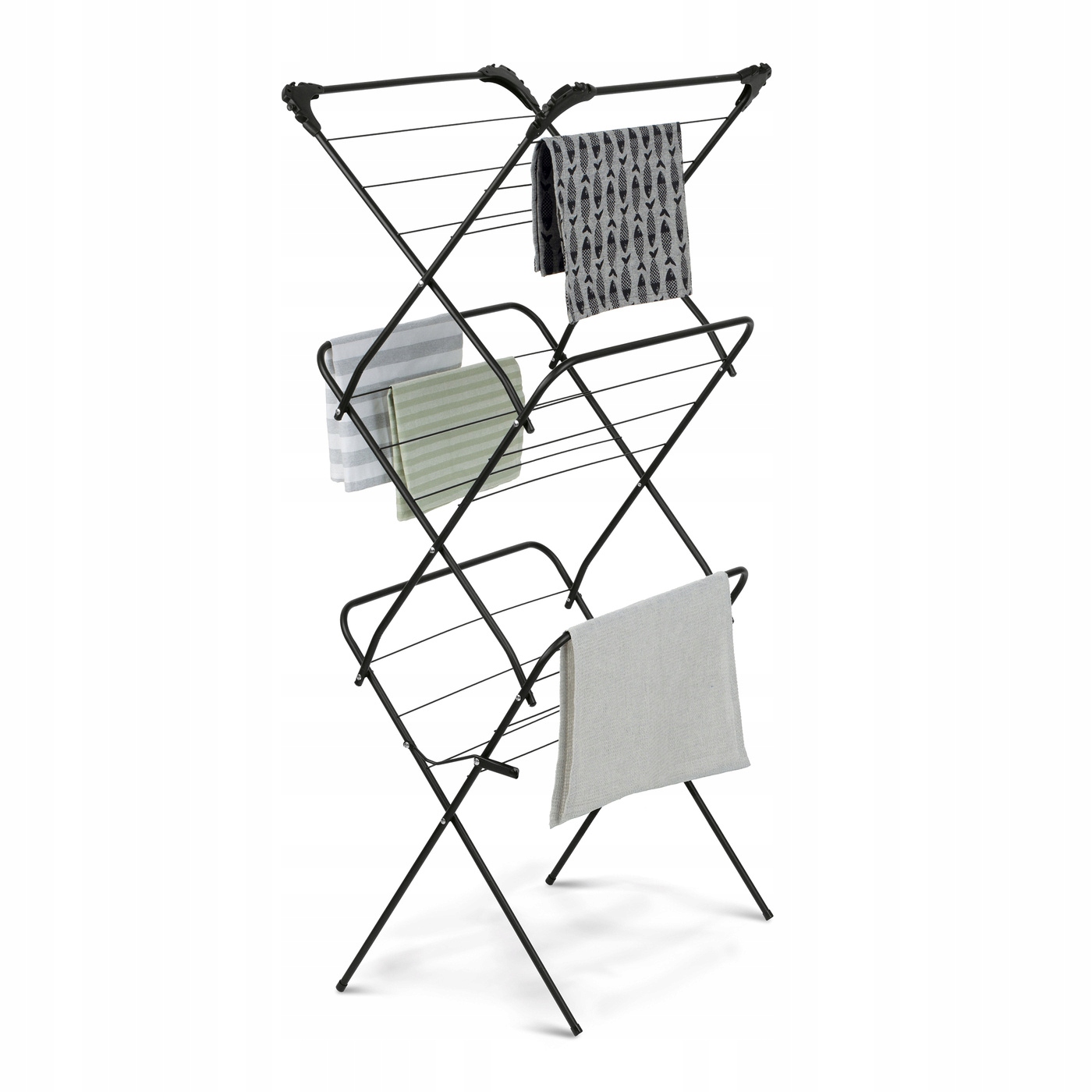 Levně Tadar Sušák balkonová Marry III 64 x 45 x 136 cm, černá, tříúrovňová