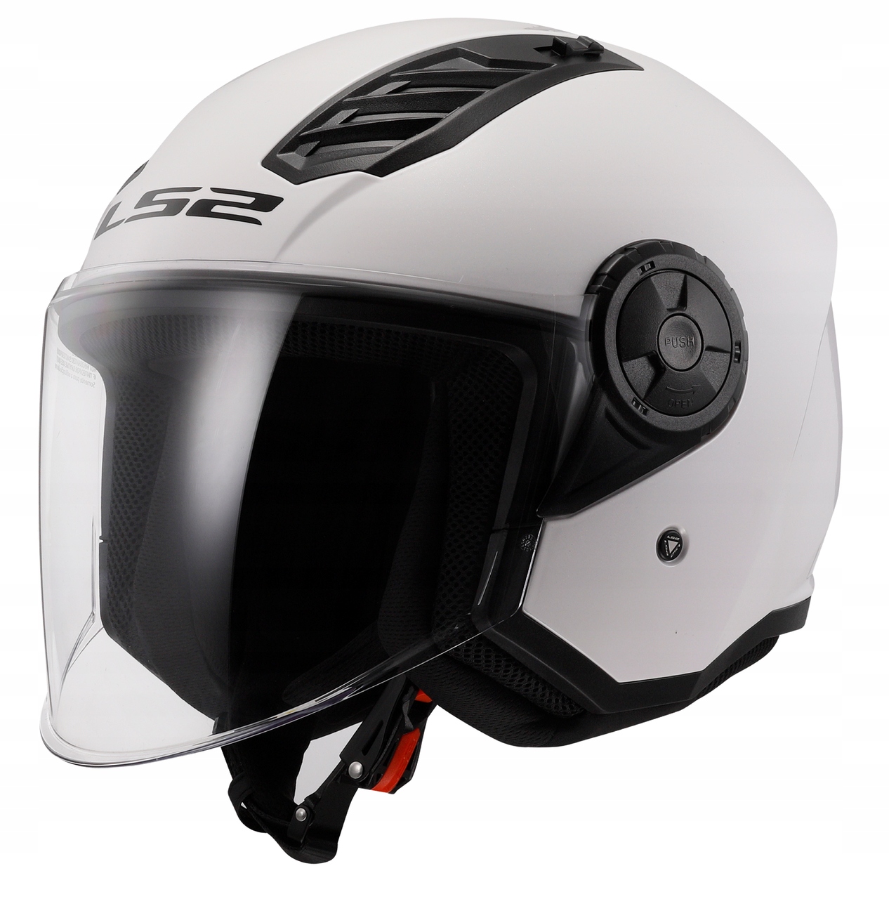 Prilba LS2 Airflow II Solid Gloss White Otvorená prilba na skúter OF616