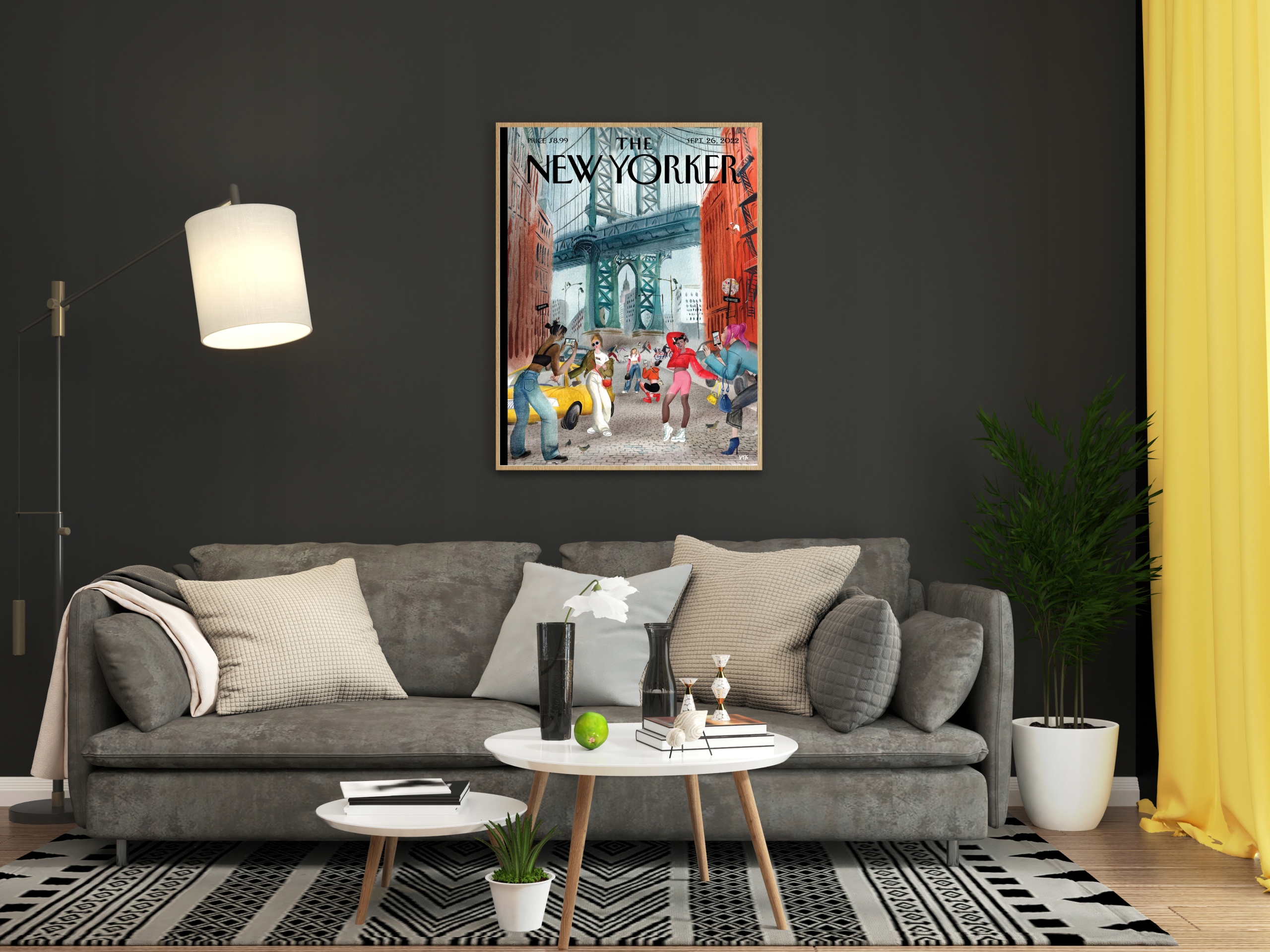 NOWY JORK DUMBO OKŁADKA NEW YORKER PLAKAT 50x70 Wysokość produktu 70 cm