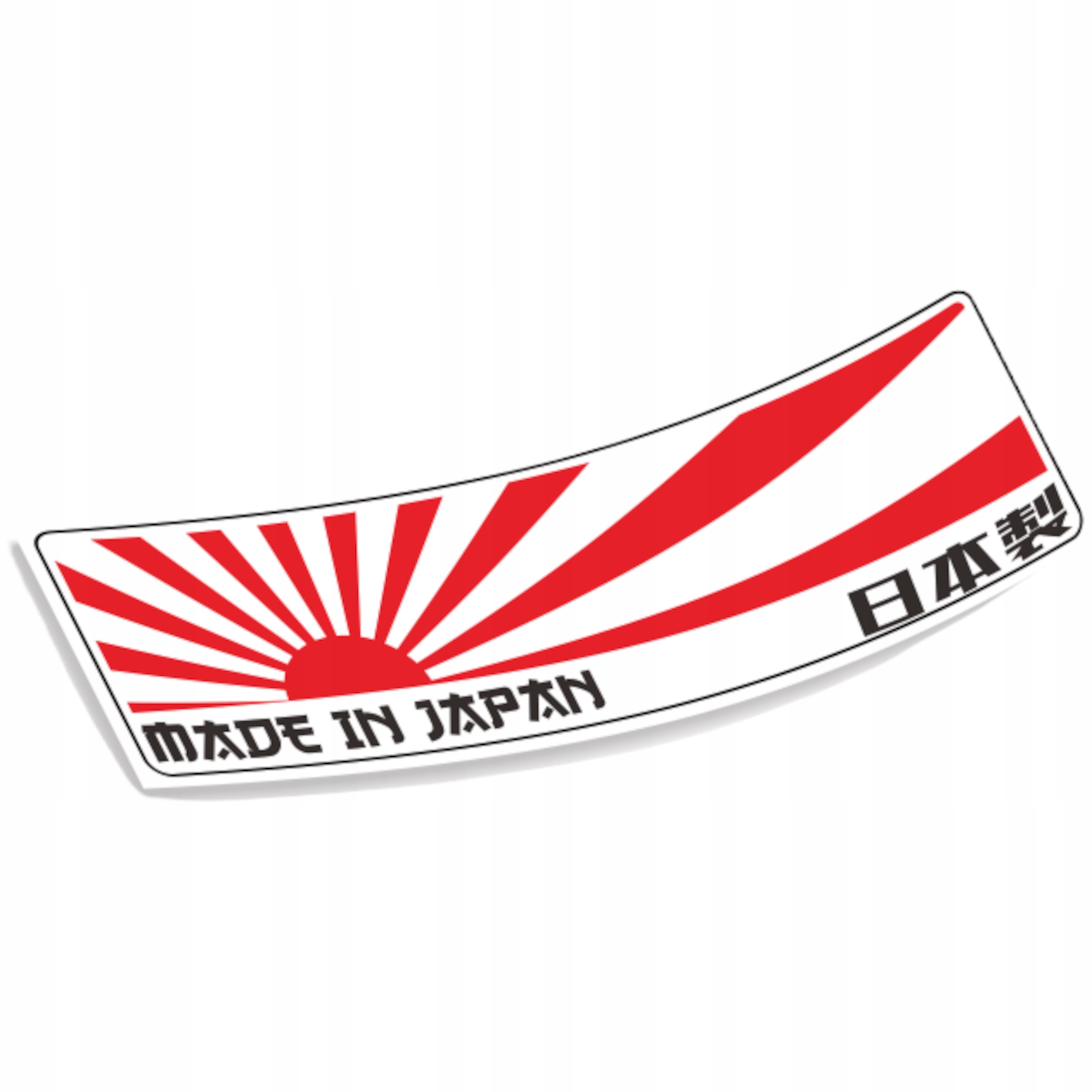 Naklejka Slap na samochód szybę auto prostokątna Made In Japan Japonia Jdm