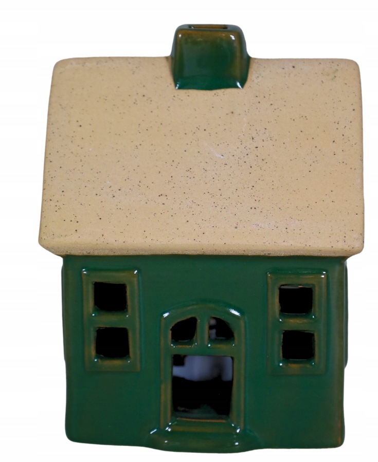 DOMEK DOM CERAMICZNY LED ŚWIECZNIK LAMPION FIGURKA CERAMICZNA NA PREZENT