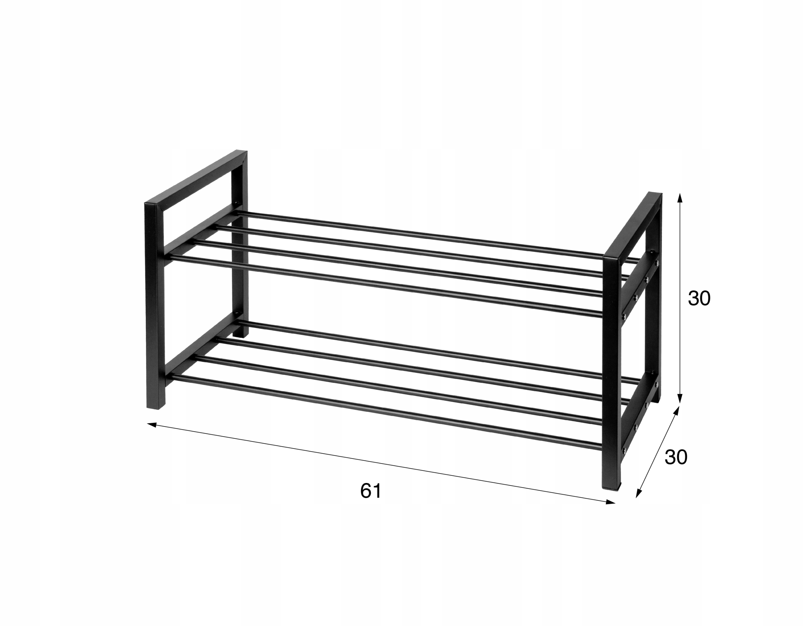 SZAFKA NA BUTY PÓŁKA REGAŁ STOJAK NA OBUWIE SOLIDNA METALOWA 61 x 30 x 30cm Kod producenta PB34222023