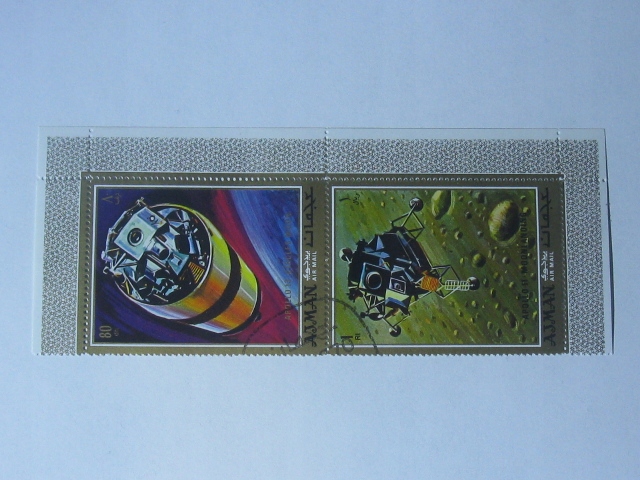 Znaczki Ajman 1970 kasowane 6 szt Apollo 12