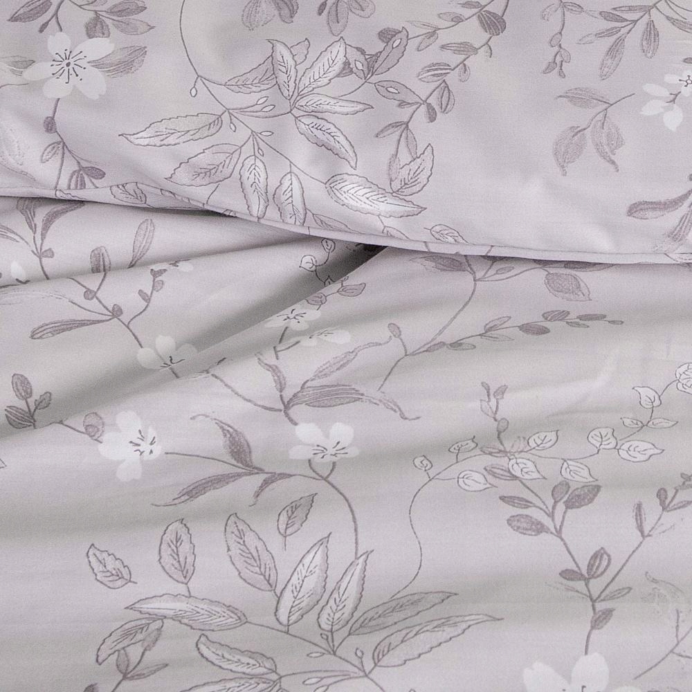 Komplet pościeli 200x220 satyna 100% bawełna Silva jasny szary Exclusive Gramatura 120 g/m²