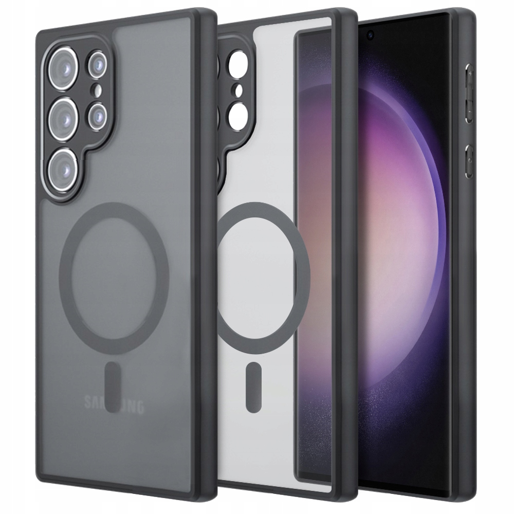 ETUI DO MAGSAFE NA SAMSUNG GALAXY S24 ULTRA - CASE OBUDOWA - MATTE BLACK