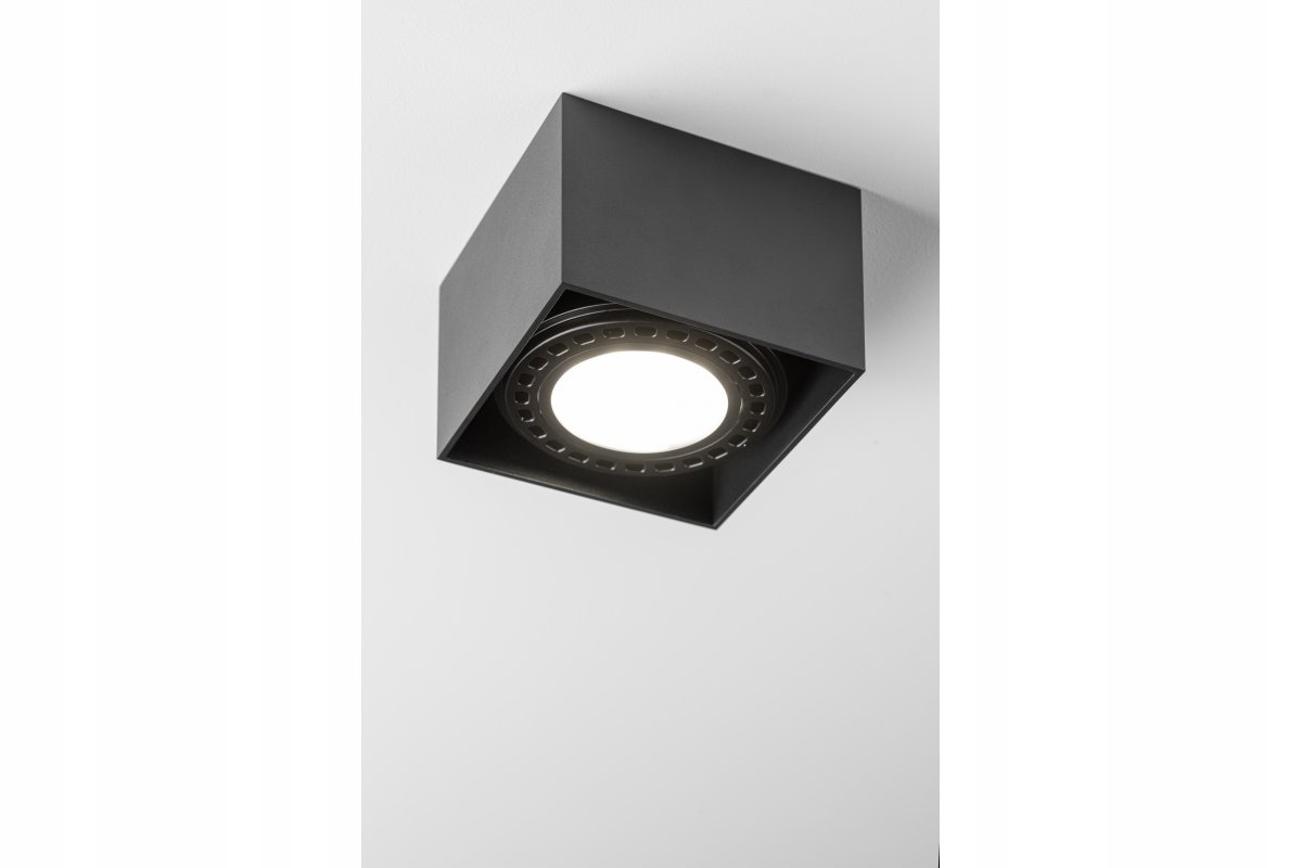 Stropní svítidlo Sakura ES111 GU10, hliníkové, 120x120x85, IP20, čtverec, černé