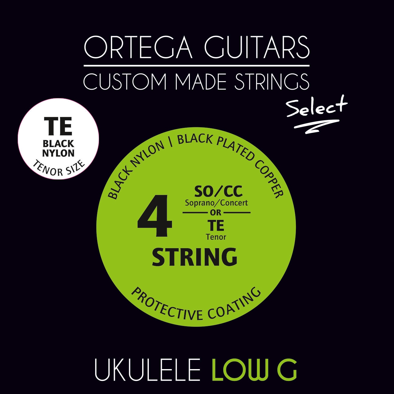 Ortega Uksbk-te-lg Struny do ukulele tenorowego Low-G