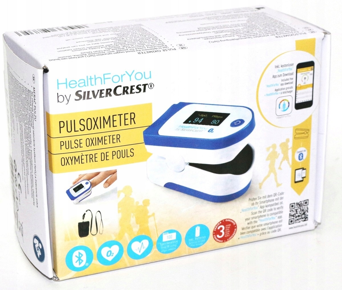 SILVERCREST Pulsoksymetr 55 z SPO - 13099618241 Bluetooth