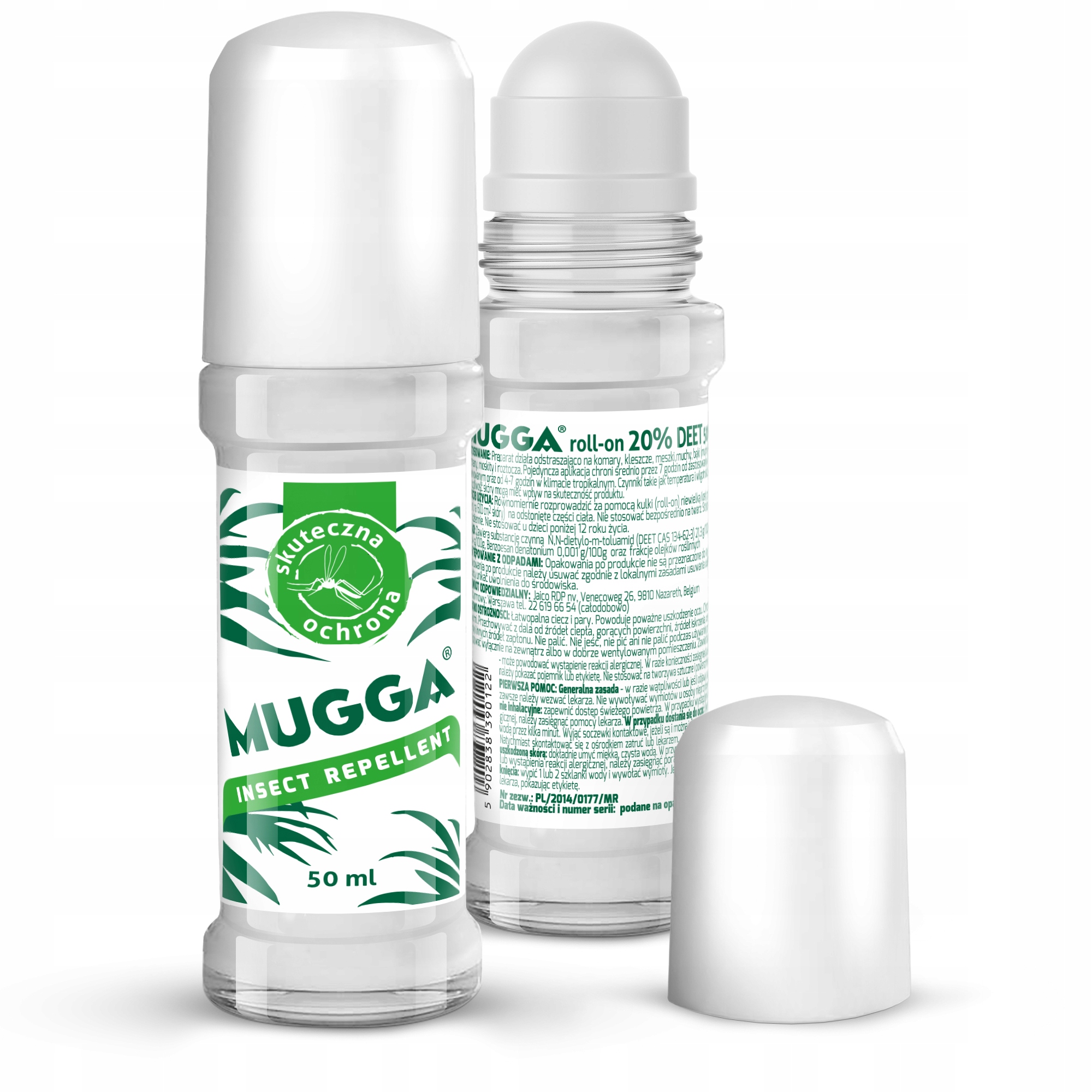 ROLL ON DEET NA KOMARY TROPIKALNE ORYGINALNA MUGGA Nazwa MUGGA CLASSIC ROLL-ON