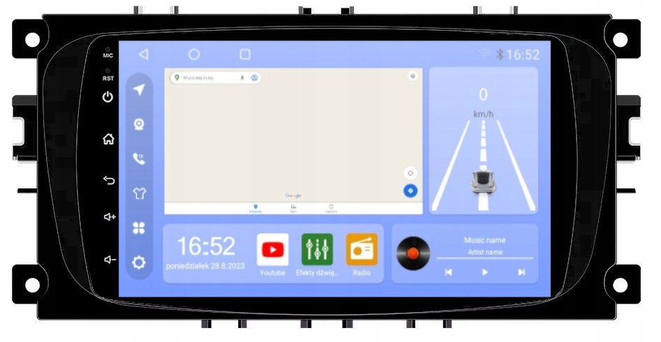 Rádio Gps Android Ford Focus Mondeo Smax Wifi Usb Bt 8/256GB Modem Sim