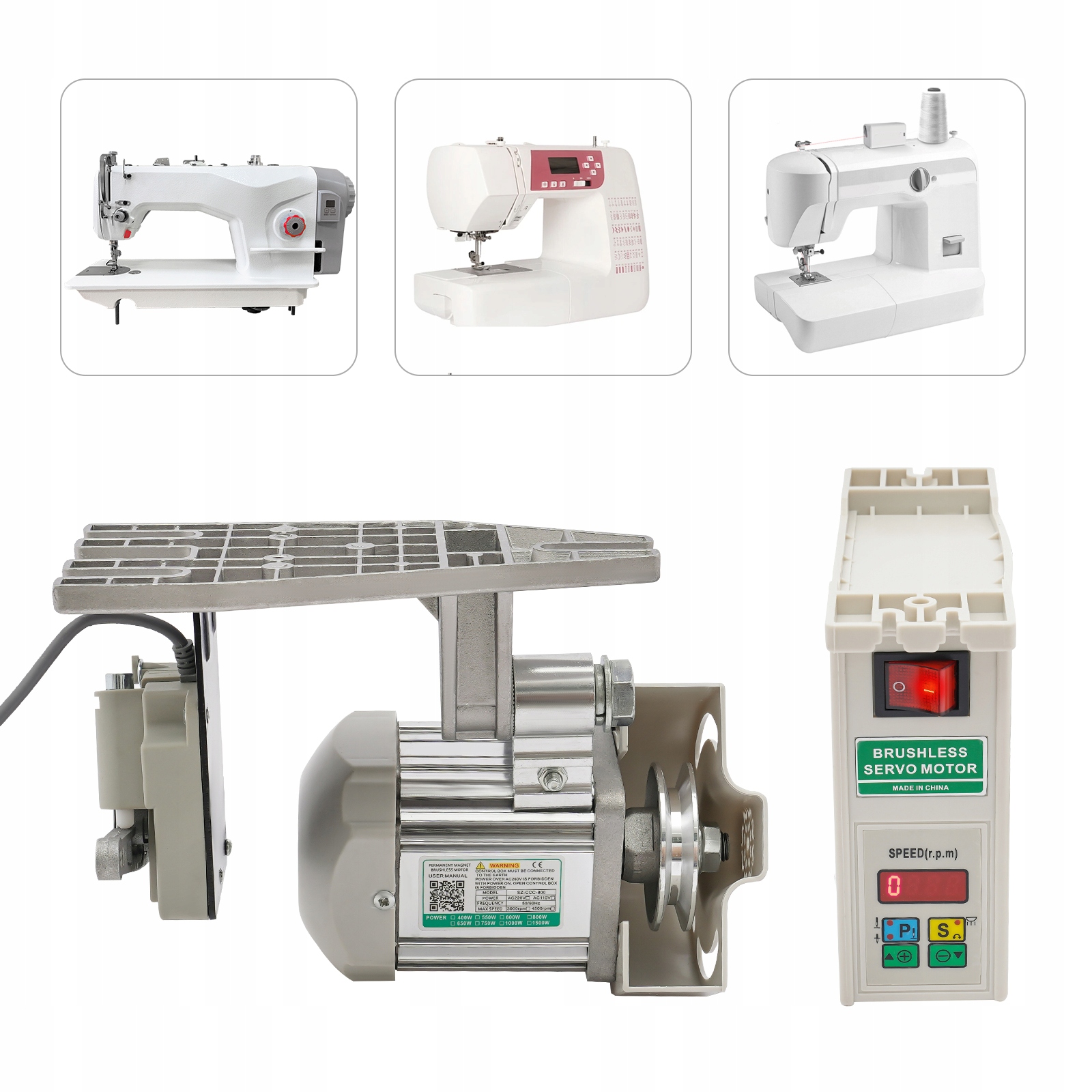 750W Led energy-saving industrial sewing machine motor,220V, mała podstawa