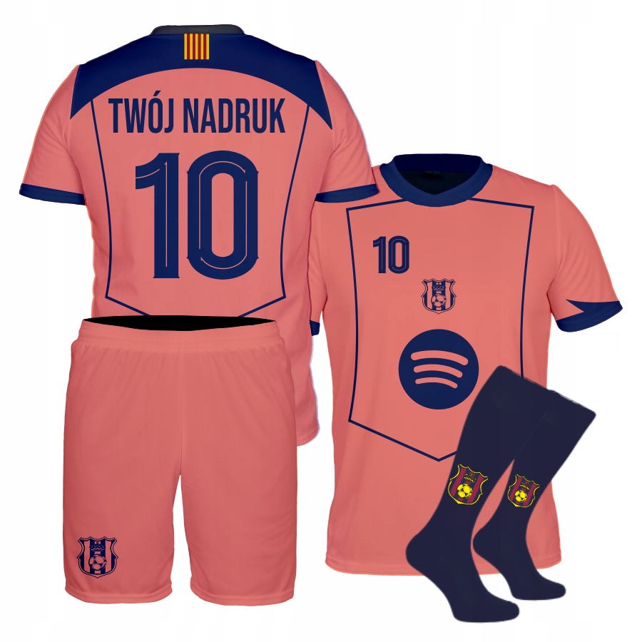Fotbalové oblečení Barcelona Oranžová štulpny Vlastní Potisk velikost 128