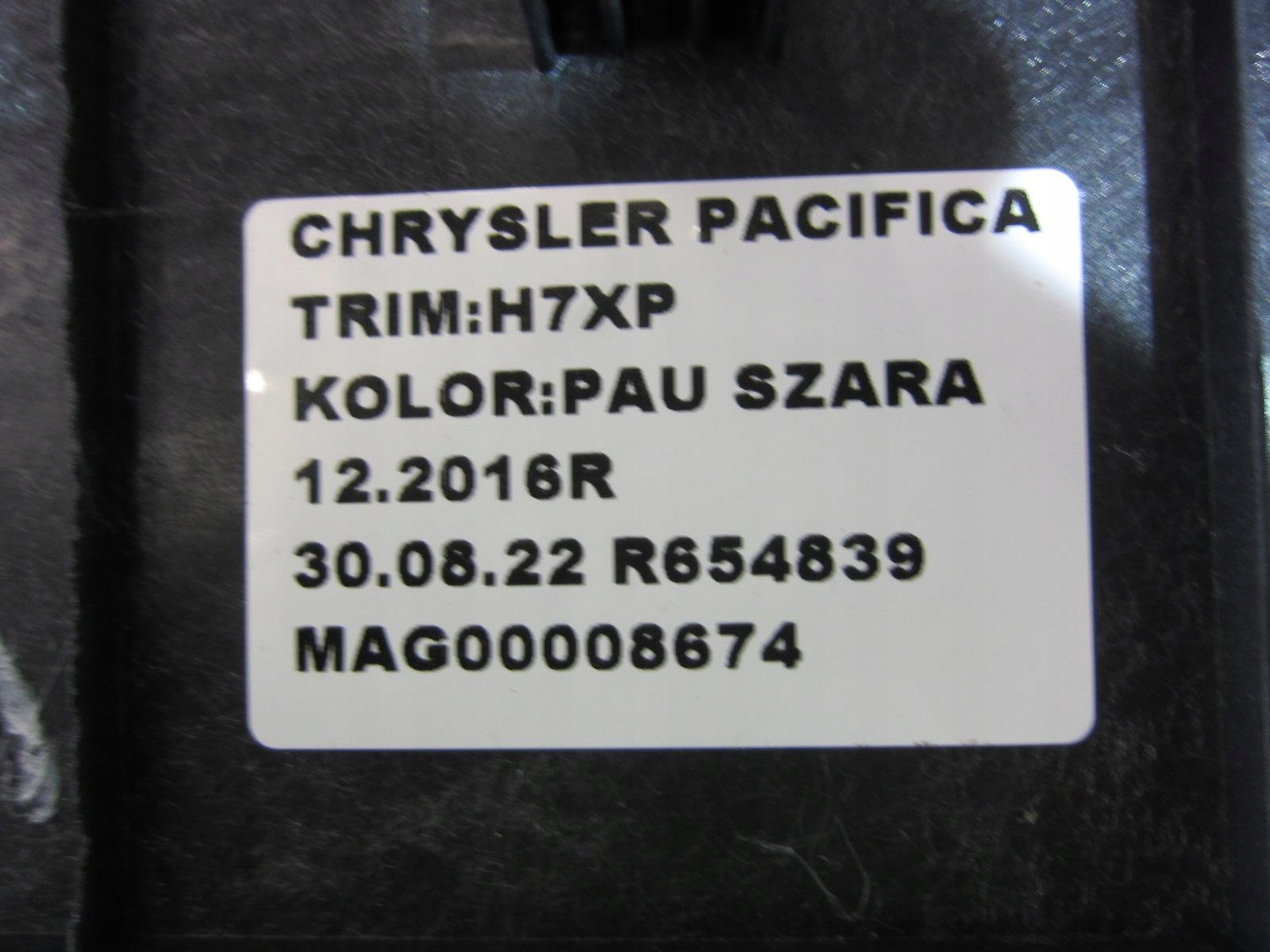 CHRYSLER PACIFICA AUTOTEPPICHE BODEN- 5XK69DX9AE
