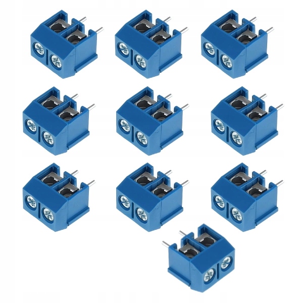 Złącze Ark 2PIN Raster 5mm do Zalutowania na Pcb – 10 szt. Złączy Śrubowych