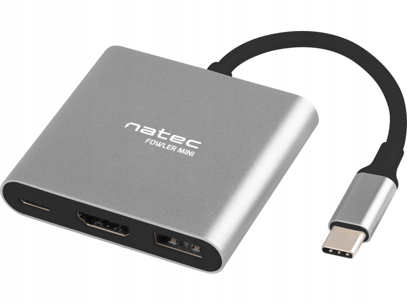 Adapter Hub USB C Natec NMP-1607 3 portów HDMI, USB typ A, USB typ C