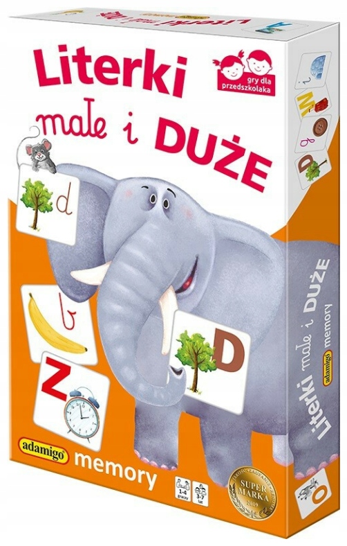 Literki małe i duże Memory Adamigo