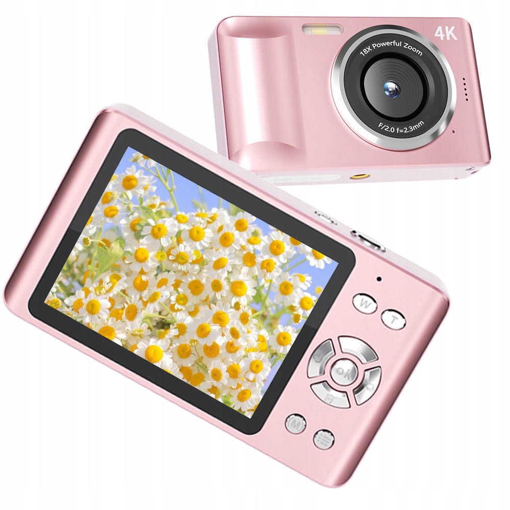 Digitální Fotoaparát 4K 64MP S Displejem Ips Pro Děti, Ideální Na Dovolenou