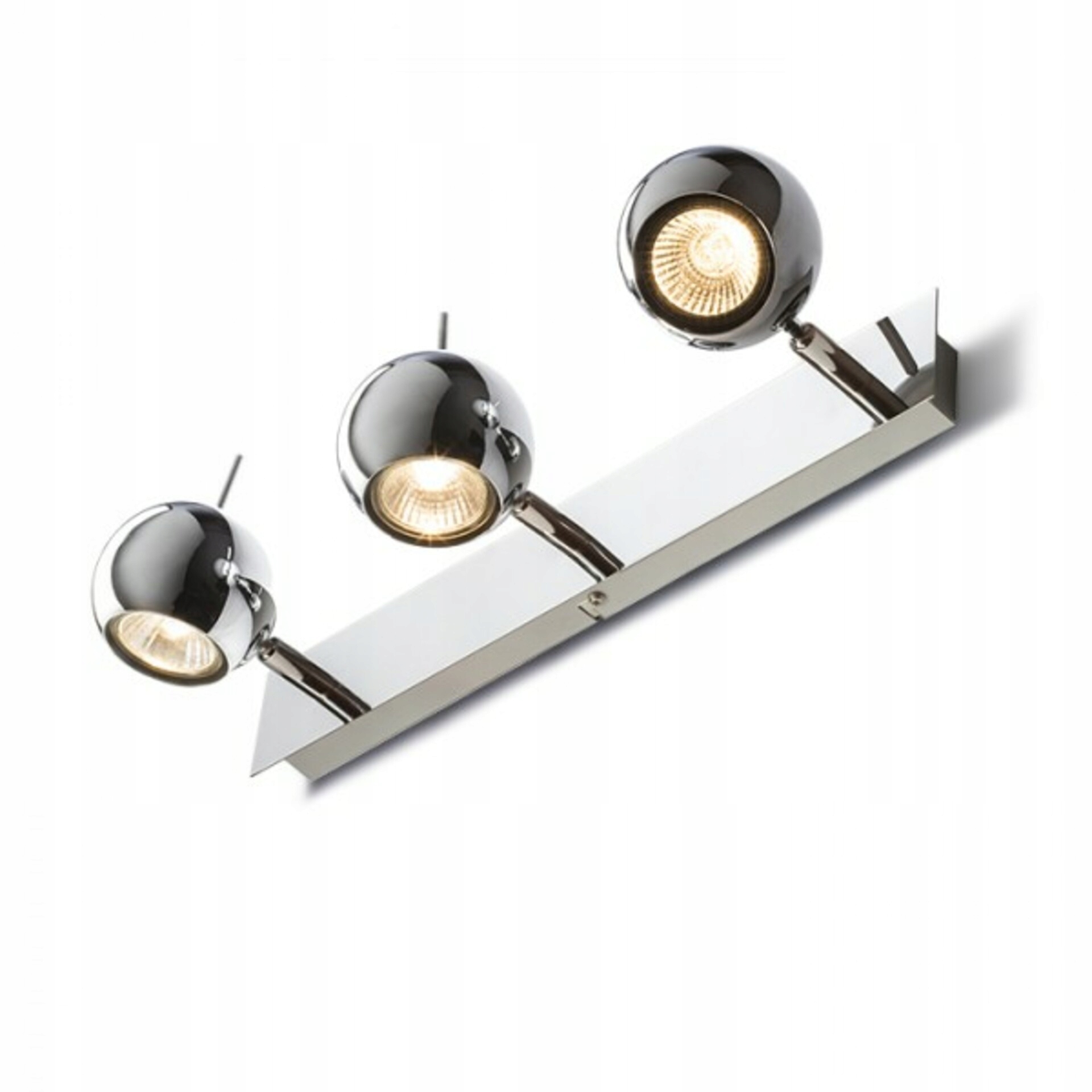 Rendl Glossy III chróm stropné svietidlo 3x GU10 otočné Led reflektory