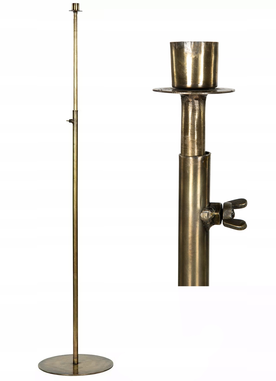 Vánoční Podlahový Svícen Kandelabr Zlatý, nastavitelná výška 82-154 cm