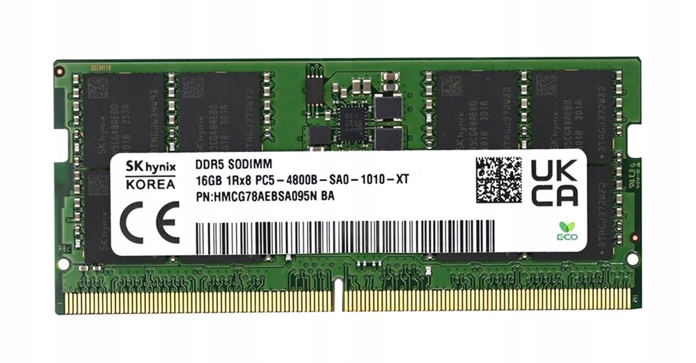 Nowa Pamięć Ram Sk Hynix 16GB DDR5 4800MHZ Sodimm