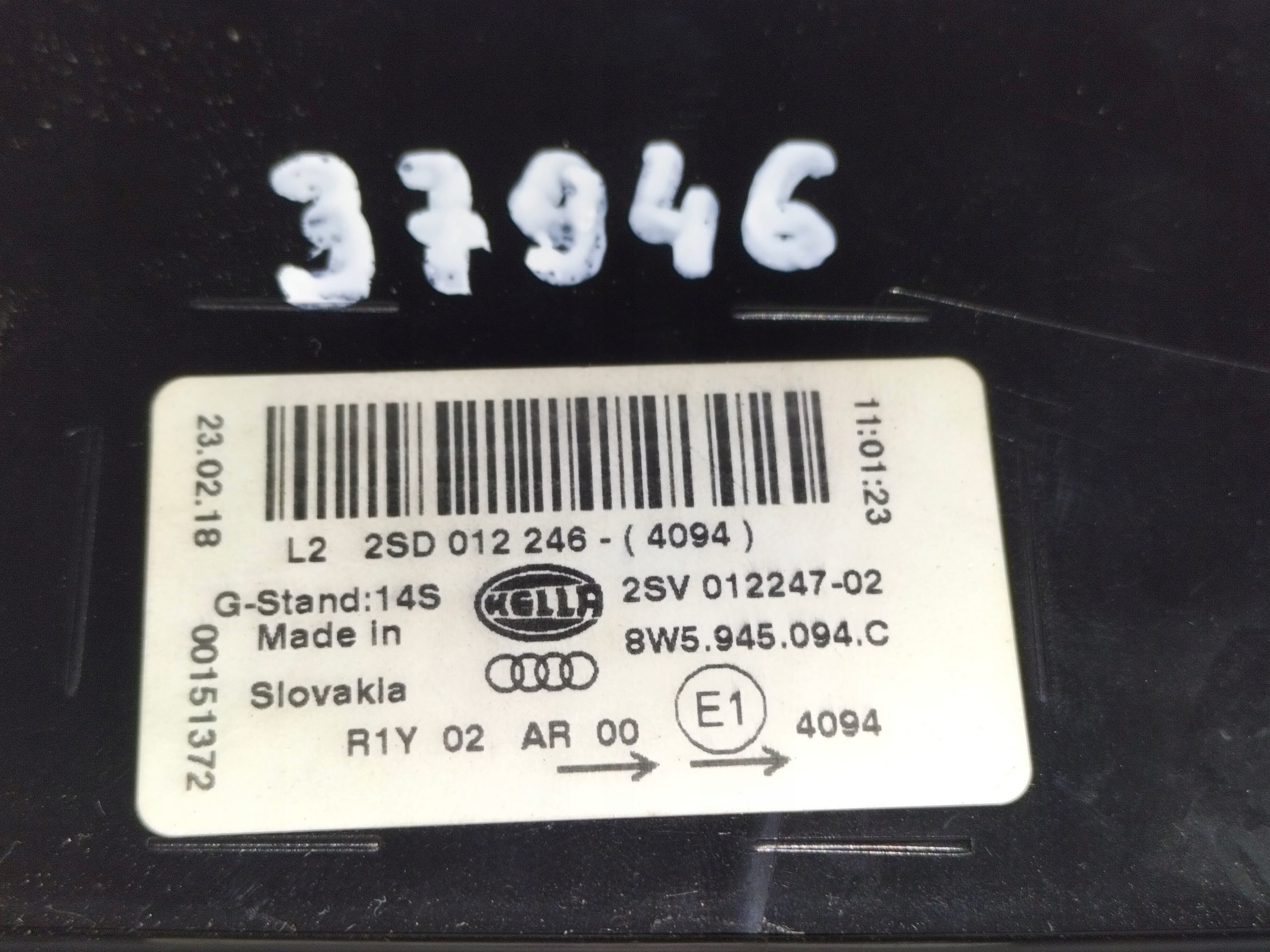 light rear rear part right AUDI A4 B9 8W 15-19 sedan LED