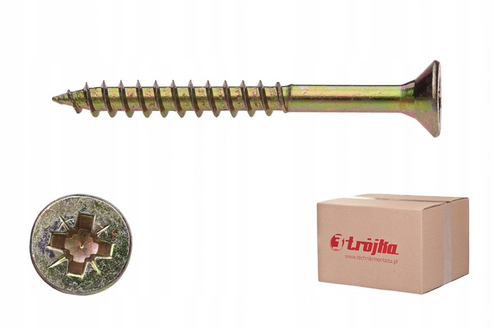 WKRĘTY HARTOWANE wkręt hartowany DO DREWNA 4,5x70 mm OCYNK - 5KG