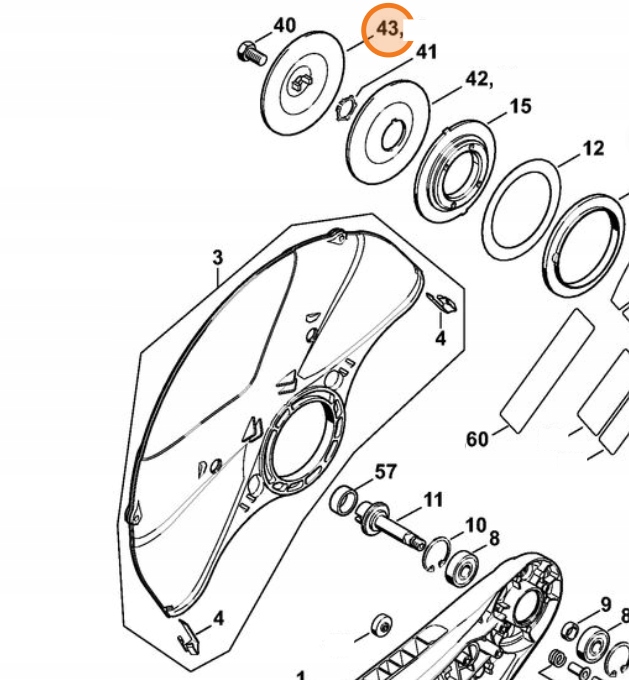 PODKŁADKA DOCISKOWA TARCZY STIHL PRZECINARKI TS420 Marka Stihl