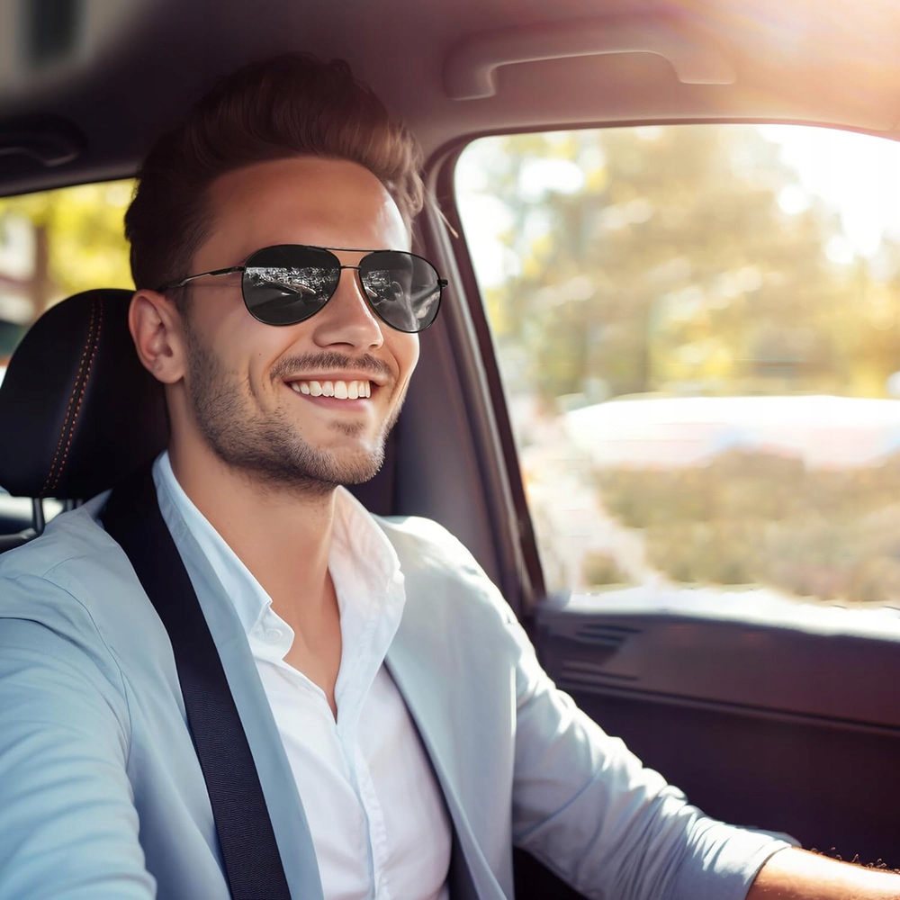 ULTRALEKKIE OKULARY PRZECIWSŁONECZNE POLARYZACYJNE UV400 CZARNE DO SPORTU Marka bez marki