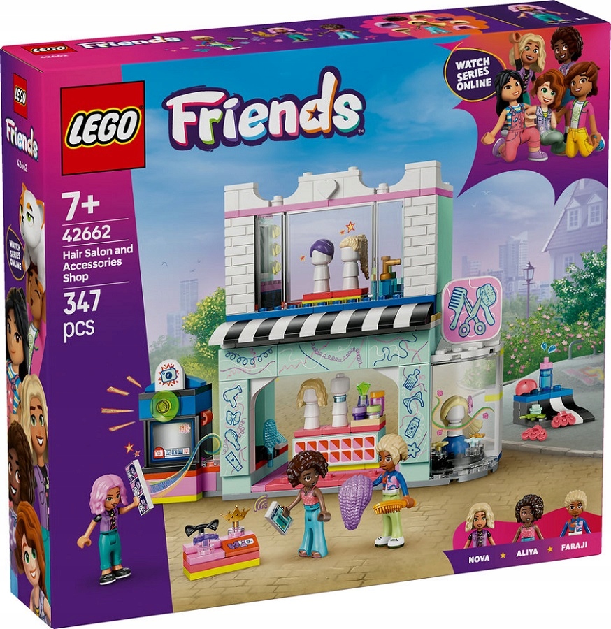 stavebnice Lego Friends Kadeřnický salon a obchod s ozdobami 347 dílků 42662