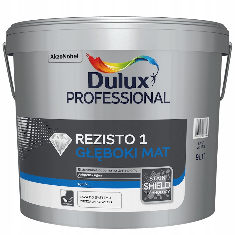 Barva Professional Dulux Rezisto 1 Mat 9L Bílá