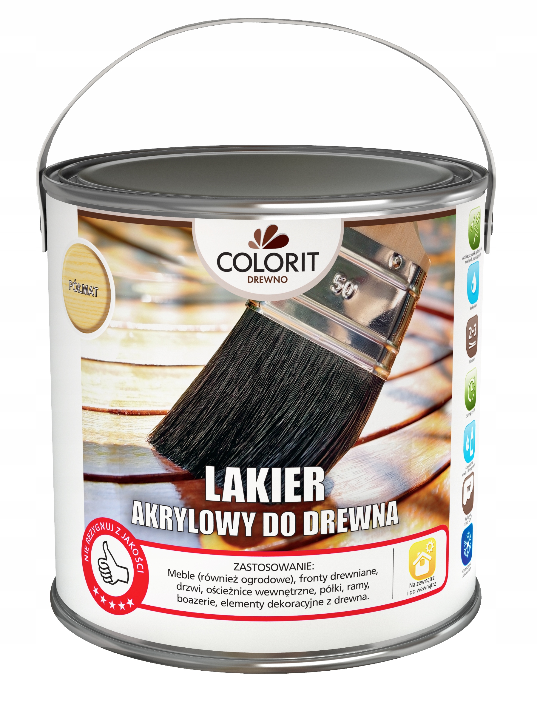 Altax Lakier Akrylowy Szybkoschnący Colorit 2.5L Półmat