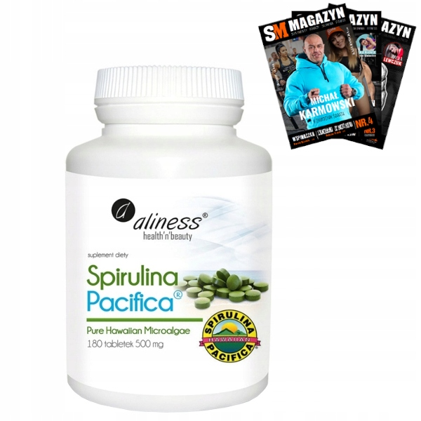 

Spirulina Hawajska Pacifica 500mg 180 tab Aliness