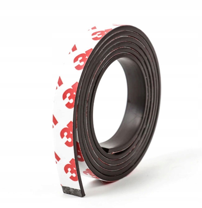 TAŚMA MAGNETYCZNA z klejem 3M SAMOPRZYLEPNA, WYMIARY: 100cm / 10mm / 1,5mm Marka 3M