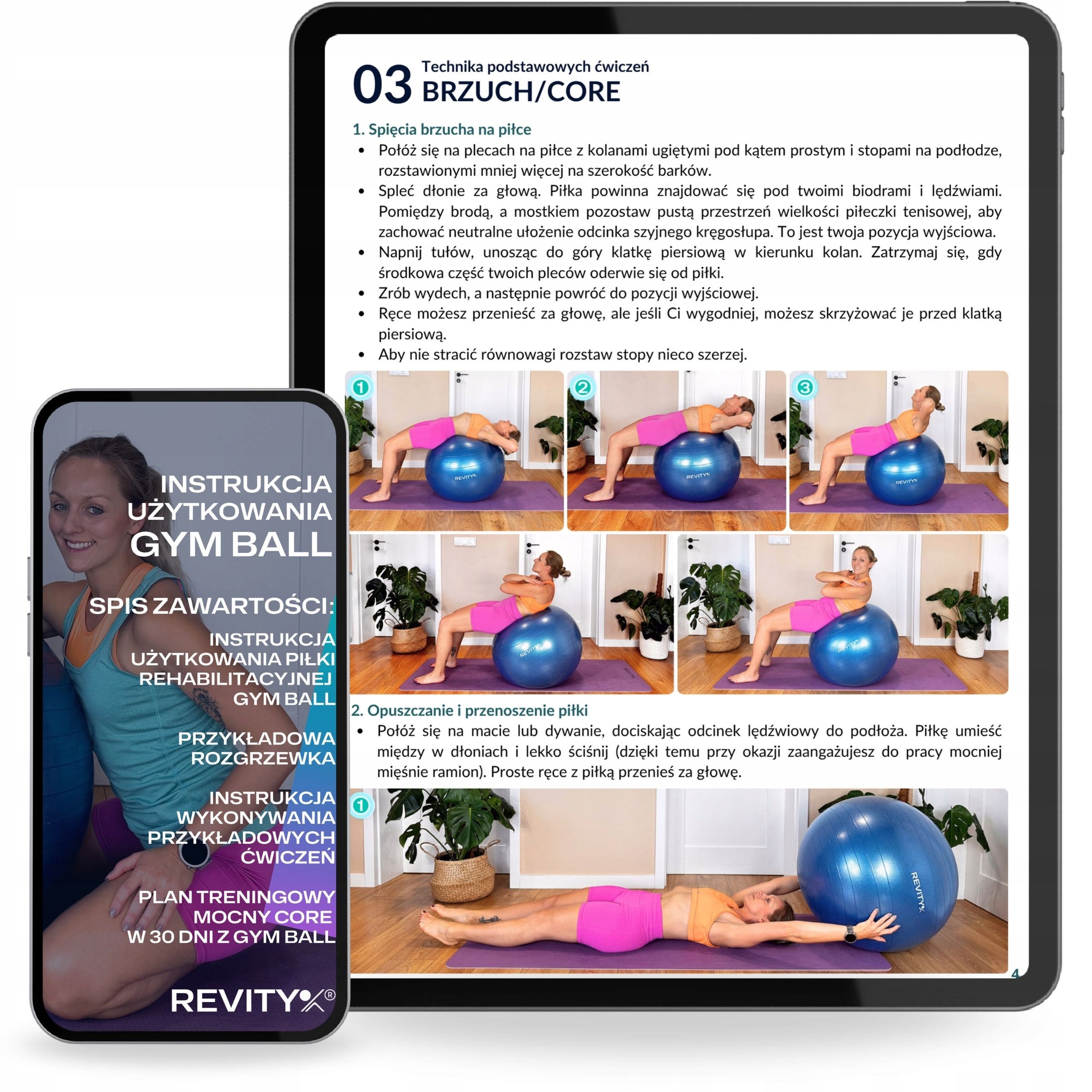 PIŁKA GIMNASTYCZNA DO ĆWICZEŃ TRENING FITNESS REHABILITACYJNA DUŻA 65 CM Materiał PVC