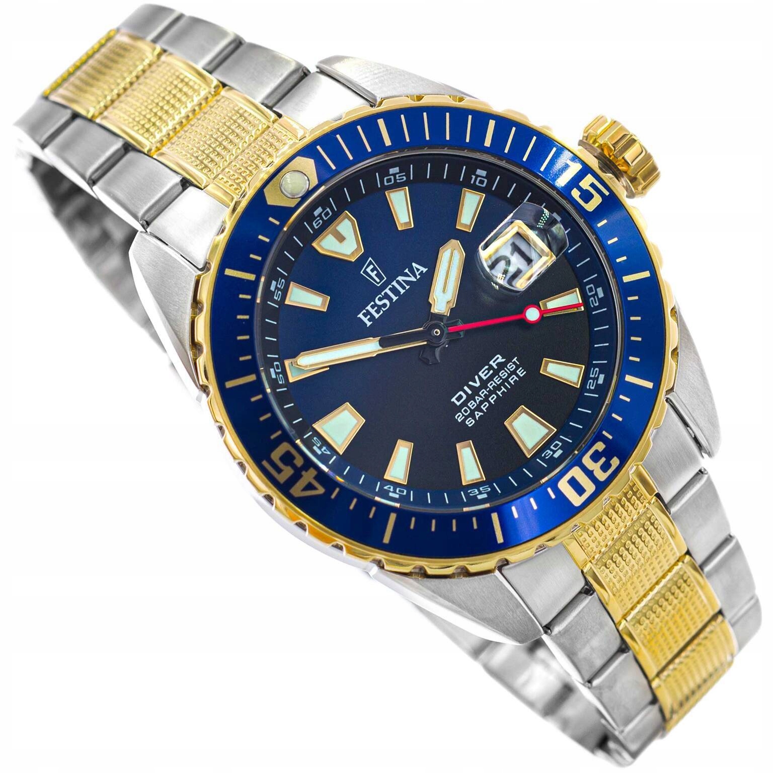 Pánské Hodinky Festina F20706/1 The Originals Diver Stříbrno-zlatý Náramek