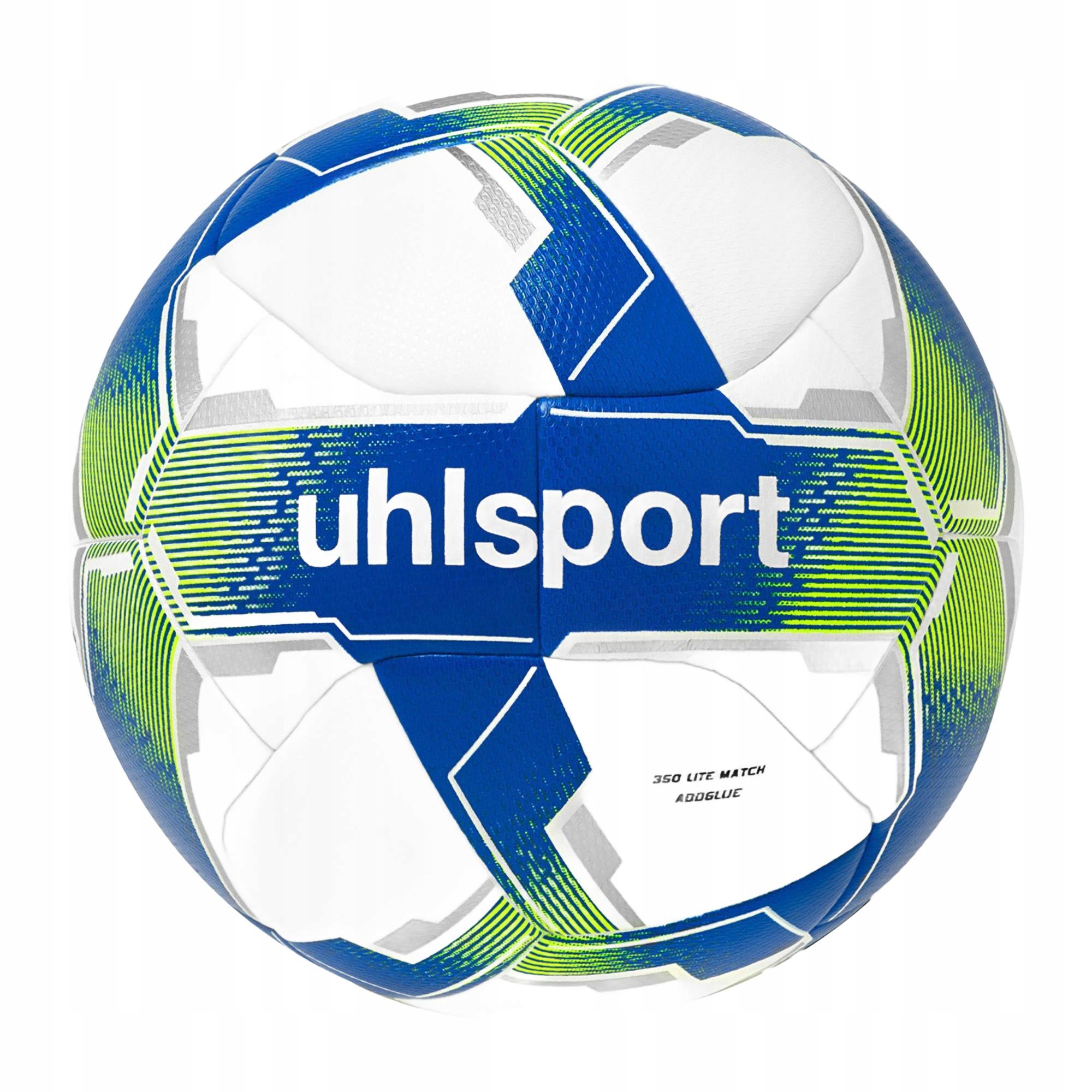 Piłka Nożna Ulhasport 350 Lite Match Addglue White/ Royal/ Fl. Yellow Roz 4
