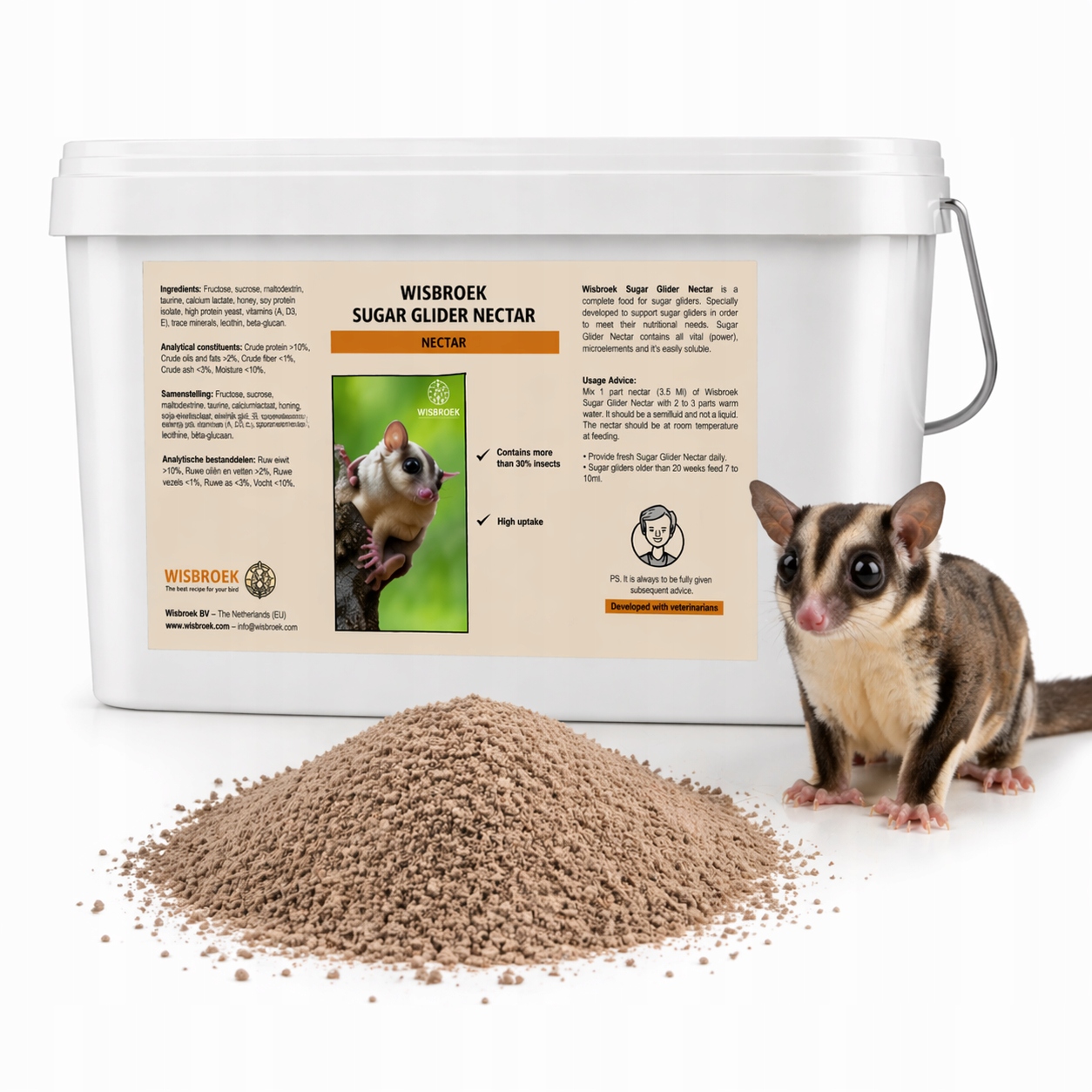 Wisbroek Sugar Glider kompletní krmivo pro lotopalanky, balení 3 kg