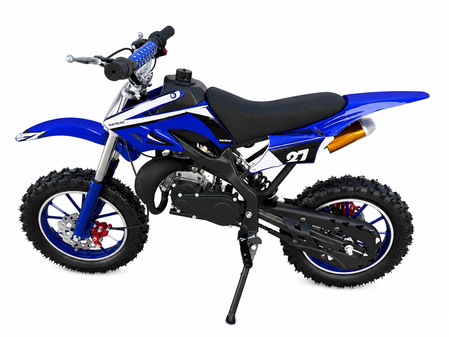 Mini Cross Moto 49cc Spalinowy na kołach 10 cali Motorynka -kolor niebieski