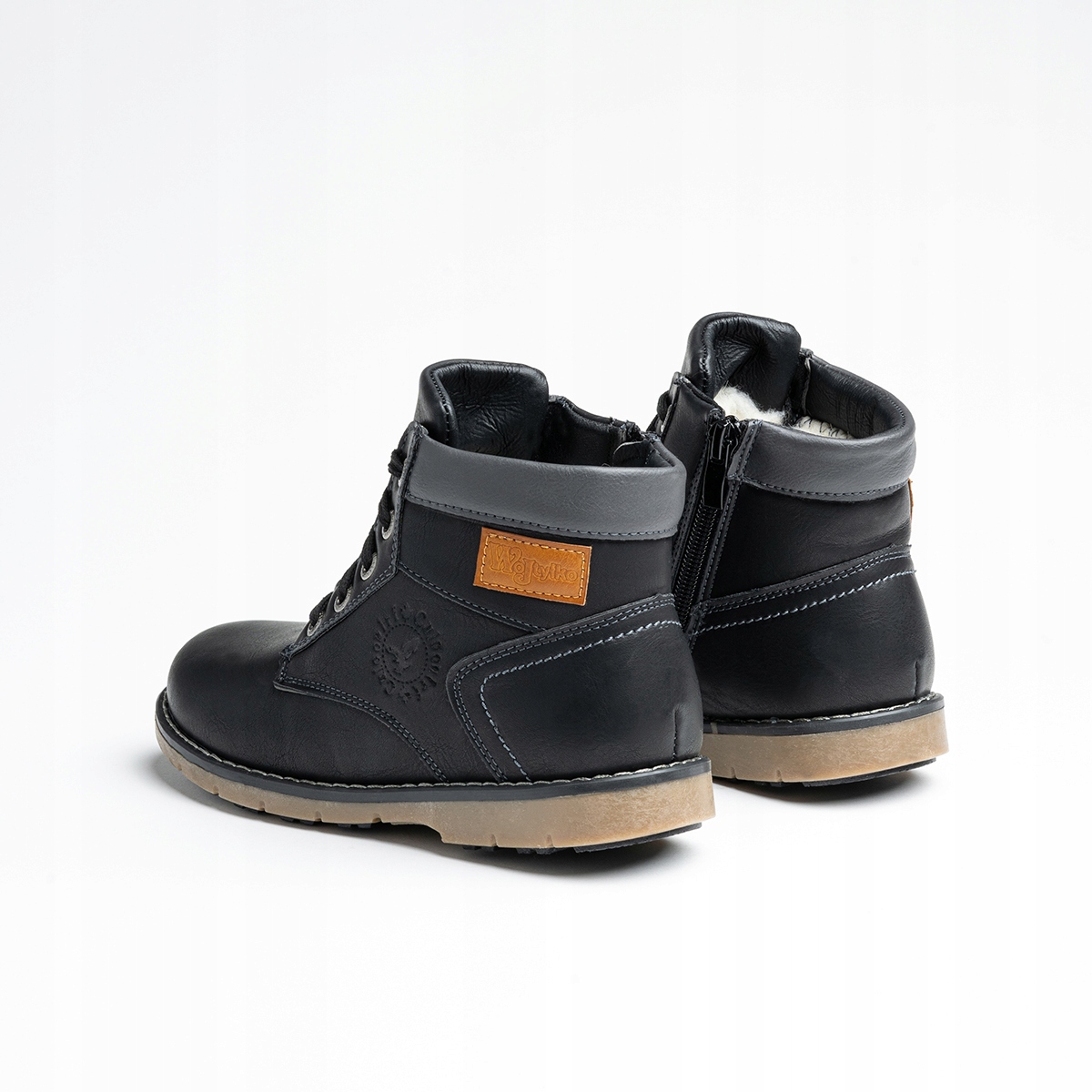 Trzewiki ocieplane trapery SUWAK lekkie Wojtyłko Kolor czarny