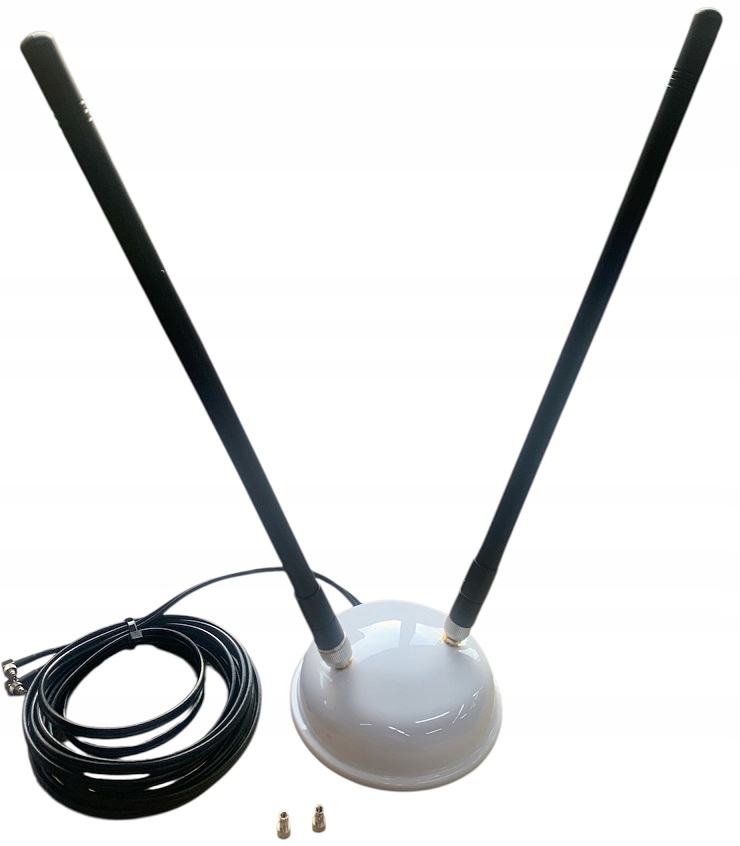 Všesměrová Anténa Dual Lte 2 x 9 dBi TS9 CRC9 s magnetickým podstavcem a 3 m kabelem